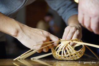 人気の竹細工体験