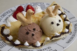 うさぎランチカフェメニュー（月のうさぎクレープ）