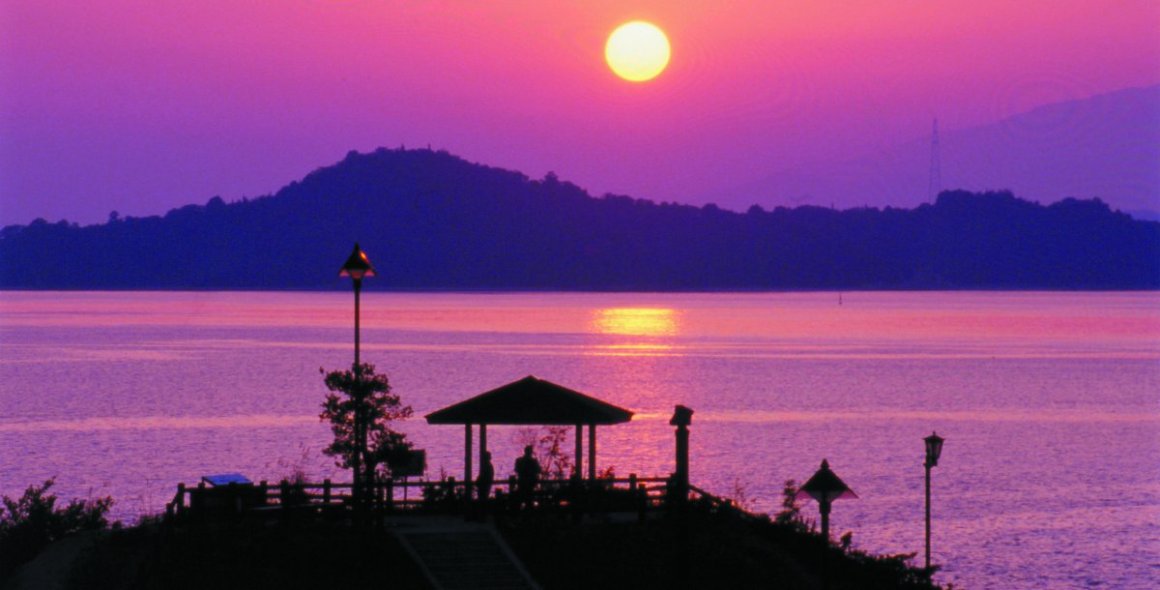 忠海　エデンの海からの夕日